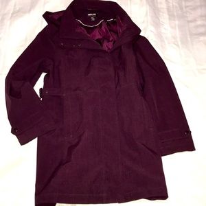 Plum raincoat